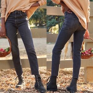 Frank & Eileen Black Derry Jeans Womens Size 27‎ Modal Straight Leg Ankle Denim